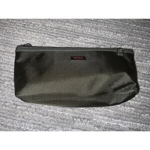 New TUMI for Japan Airlines Zip Pouch Travel Organizer Black Nylon Amenity Bag